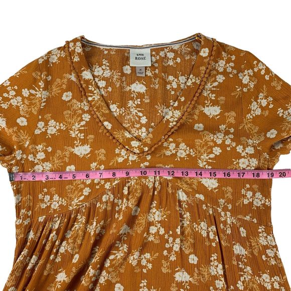 Knox Rose Floral Mini Dress in Mustard - Picture 7 of 11